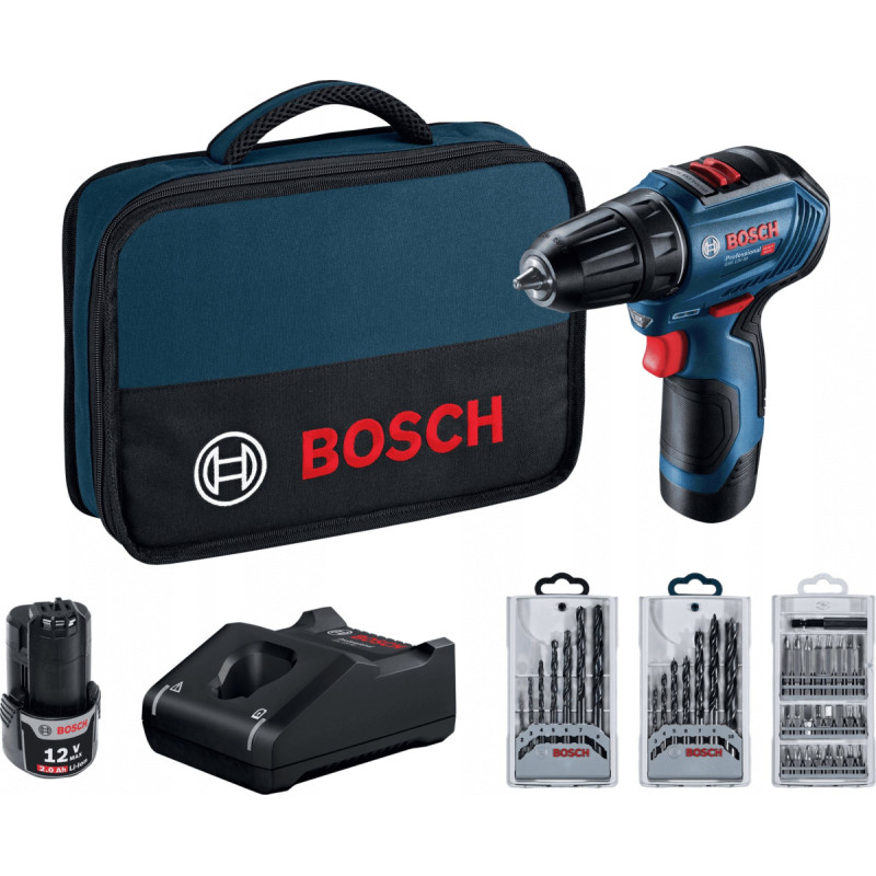 Bosch Wiertarko-wkrętarka Bosch GSR 12V-30 12 V 2 x akumulator 2 Ah (06019G9001)