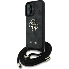 Guess Etui Guess 4G Big Logo Cord Stap          Crossbody do iPhone 16 Plus czarny