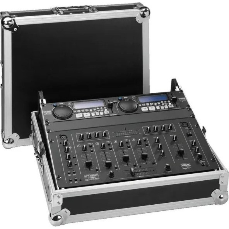 Akai IMG Stage Line MR-919DJ, Hard case, DJ mixer, Aluminium, Wood, Aluminium, Black, Any brand, Monochromatic