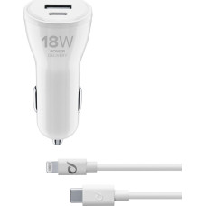 Cellular Line USB-C CAR CHARGER DUAL KIT C2L 30W WHITE