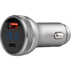 Amio Charger Car charger with voltmeter 38w pch pro-06 usb+usb-c 12/24v