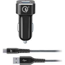 Cellular Line CAR CHARGER KIT TETRA QC TYPE-C BLACK charger