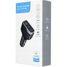 OEM USB A + 2 x Type C PD QC3.0 3A 138W car charger CC53-2C1A black