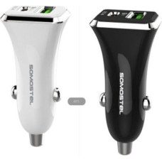 Noname CAR CHARGER 3A+2.4A WHITE SOMOSTEL 3100mAh + 2100mAh TYPC+USB DUAL SMS-A42 QC 3.0 PD Charger