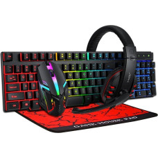 Extralink GAMING SET TF800 4IN1 LED KEYBOARD+MOUSE+PAD+HEADSET Keyboard