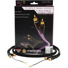 Melodika Turntable MDPHD15 Purple Rain Black Edition 2xRCA PHONO cable for turntable with ground wire - 1.5m