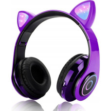 OEM Słuchawki OEM SŁUCHAWKI BLUETOOTH B39 KOCIE USZY PURPLE / FIOLETOWY