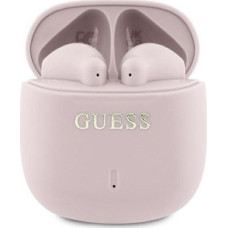 Guess Słuchawki Guess Guess Bluetooth headphones GUTWSJ14ESGP TWS + docking station pink/pink Printed Classic Logo