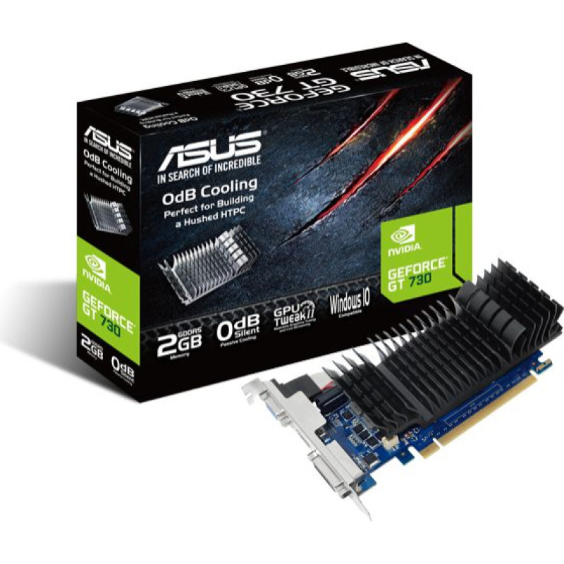 Asus Karta graficzna Asus GeForce GT 730 2GB GDDR5 (GT730-SL-2GD5-BRK)