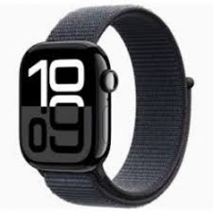 APPLE WATCH SERIJOS 10 42MM JET BLACK ALIUMINIO DĖKLAS SU INK SPORT LOOP GPS+ CELLULAR