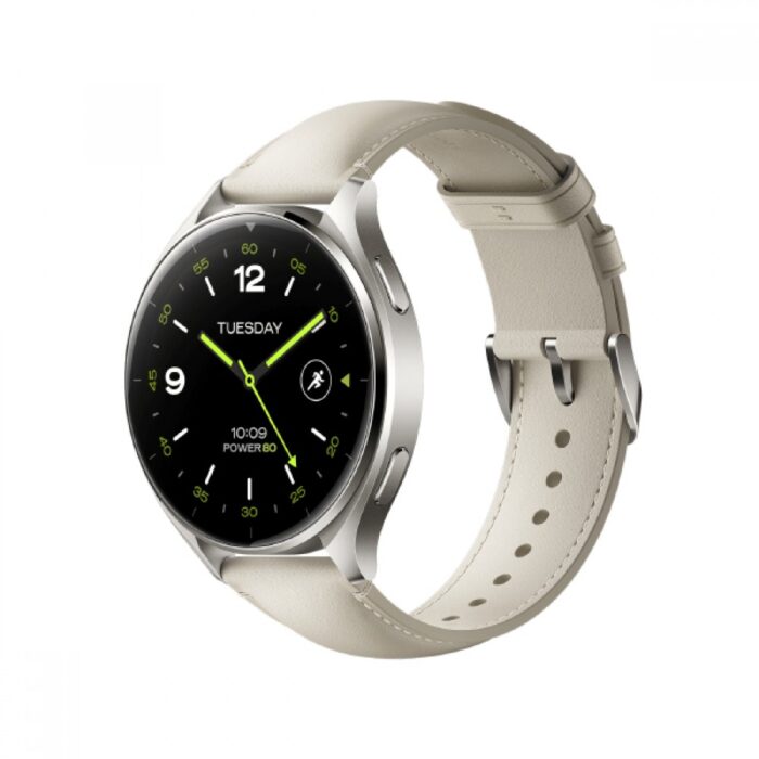 XIAOMI WATCH 2 BLUETOOTH TITAN-GRAUES GEHÄUSE MIT WEISSEM LEDERARMBAND