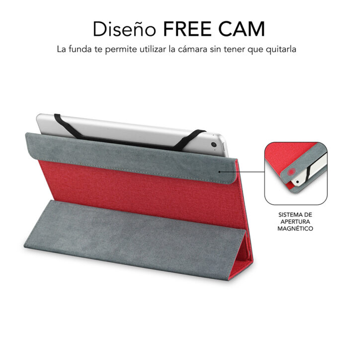 SUBBLIM UNIVERSAL FREECAM TABLET CASE 10.1'' RED - Image 2