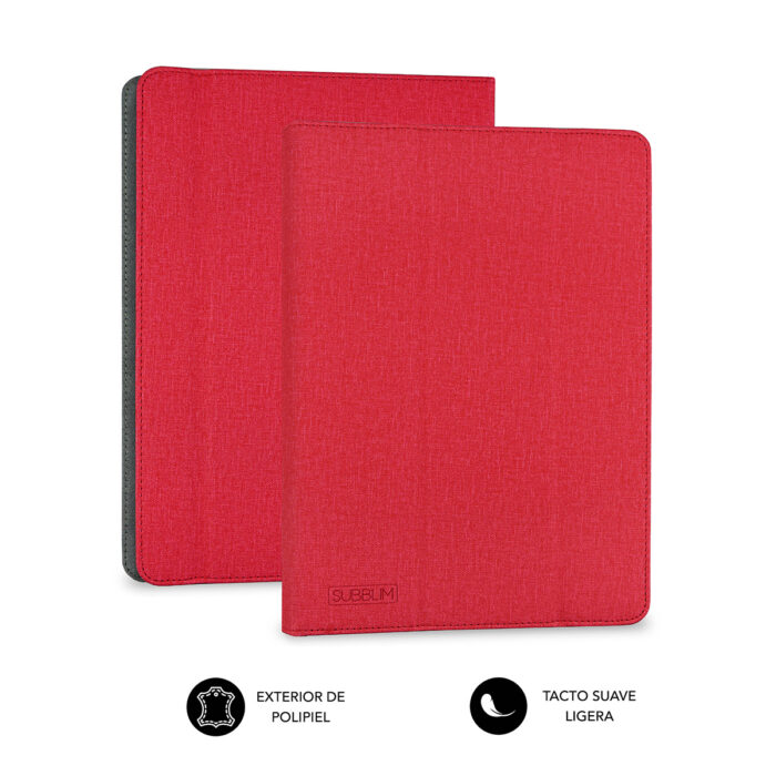 SUBBLIM UNIVERSAL FREECAM TABLET CASE 10.1'' RED - Image 5