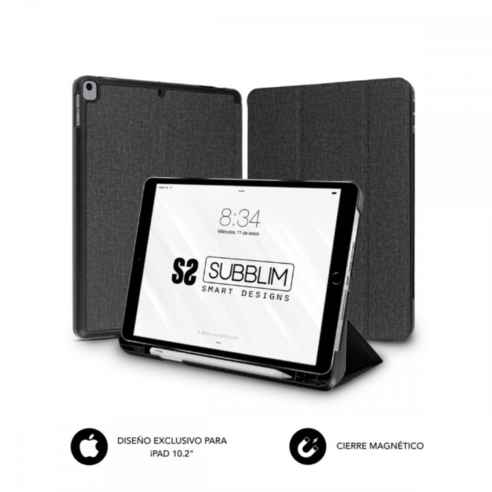 SUBBLIM SHOCK TABLET CASE IPAD 10.2'' 9/8/7 GEN BLACK