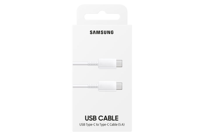 SAMSUNG USB CABLE 1M TYPE-C TO USB TYPE-C 5A EP-DN975BWE WHITE - Image 4